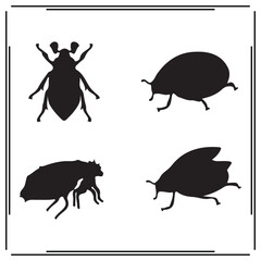 Ladybug  silhouette, Ladybug illustration , Ladybug clipart, Ladybug vector , Ladybug icon , black Ladybug, Ladybug illustration on white background, Ladybug vector illustration ,				