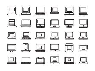 Laptop Icon Bridging Work and Play Seamlessly.eps