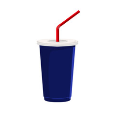 Illustration Of Fast Food Soda Cup With Straw