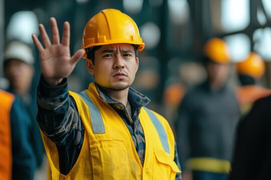 Worker advocates for safety by refusing an unsafe task at construction site