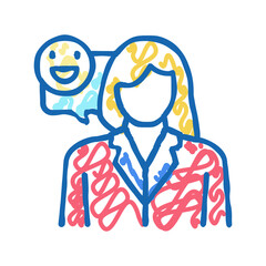babysitter job icon doodle illustration