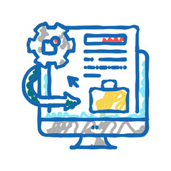 integration system icon doodle illustration