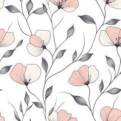 Delicate floral pattern design with soft pastel hues.