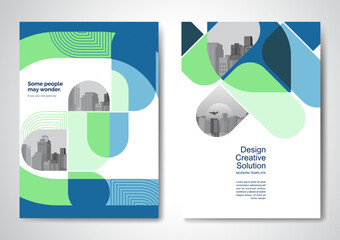 Template vector design for Brochure, AnnualReport, Magazine, Poster, Corporate Presentation, Portfolio, Flyer, infographic, layout modern size A4, Front and back, Easy to use and edit.