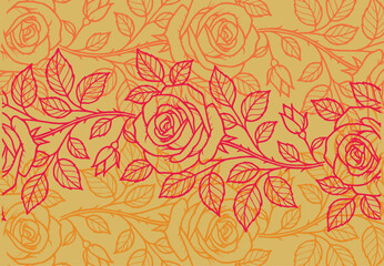 Rose Flower Batik Motif, a very distinctive Indonesian batik motif