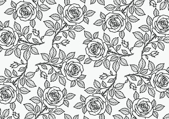 Rose Flower Batik Motif, a very distinctive Indonesian batik motif