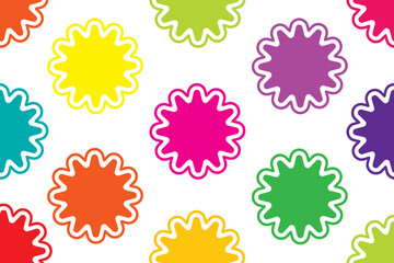 This design features a pattern of colorful star shapes.