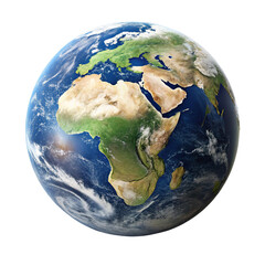 earth globe on white background