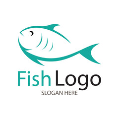 Fish logo design template suitable for company name