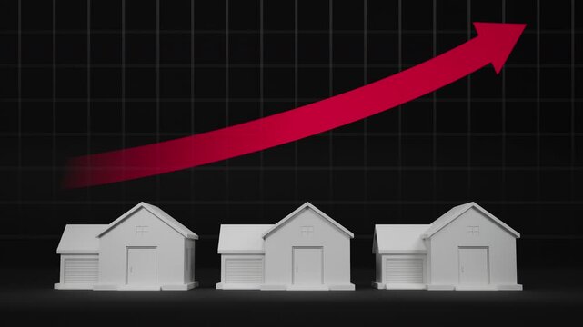 Property Value Increase &ndash; Housing Market Graph Animation