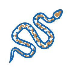 Obraz premium snake in zoo icon doodle illustration