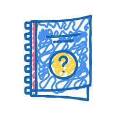 manual book or notebook icon doodle illustration
