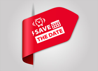 red flat sale banner for save the date banner and poster creative design 