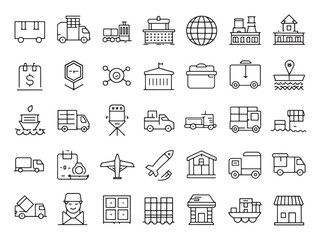 Logistics and Sup Icon Streamlining Supply Chains.eps
