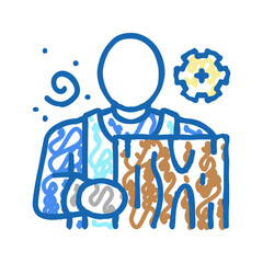 carpenter carpeting icon doodle illustration