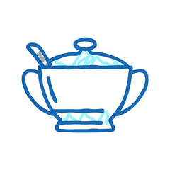 sugar bowl icon doodle illustration
