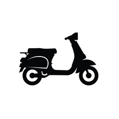 Fototapeta premium scooter silhouette, scooter bike vector illustration, scooter icon symbol 