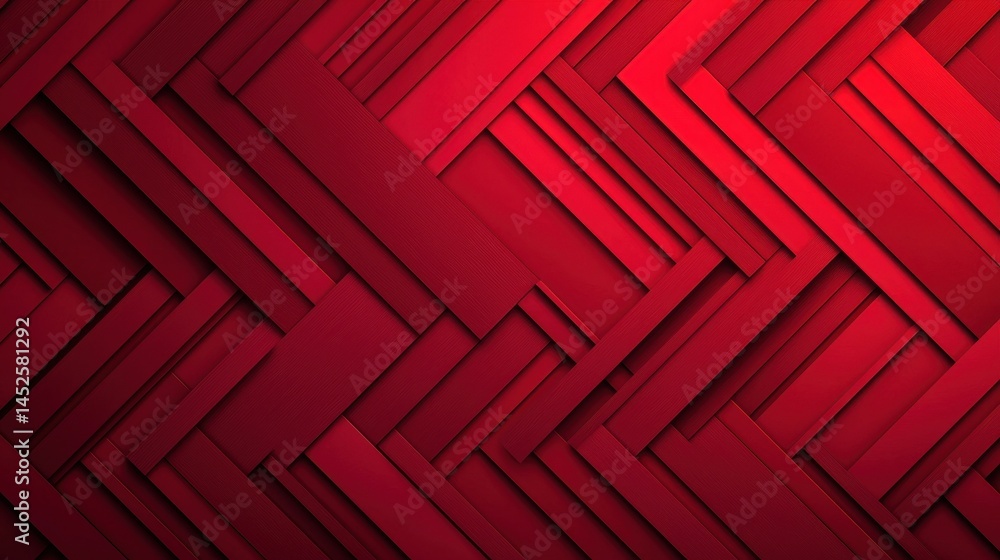 Aufkleber red geometric abstract background with layered rectangles design
