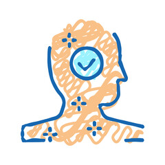 normal skin icon doodle illustration