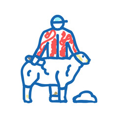 shear sheep icon doodle illustration