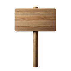 A simple wooden sign with a blank surface. Perfect for adding your own text or design