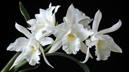 White orchids with long, flowing petals.