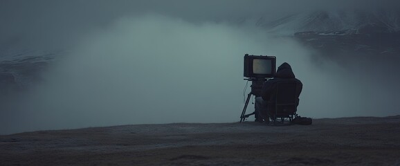 Cinematic Stillness in a Misty Landscape