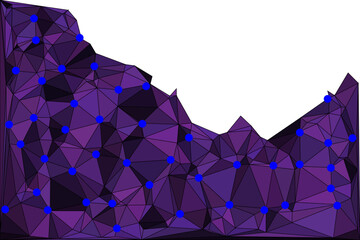 abstract low poly background in technology design