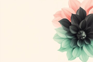 Obraz premium Elegant, artistic floral design with contrasting petals.