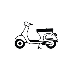 scooter silhouette, scooter bike vector illustration, scooter icon symbol  