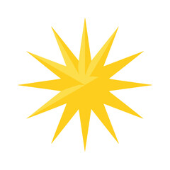 Yellow Starburst Icon Illustration