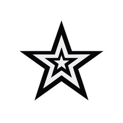 silver star on black