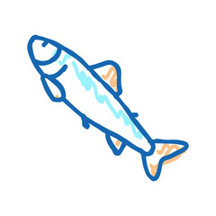 parr salmon icon doodle illustration