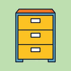Colorful and Organized File Cabinet Ready for Home or Office Use