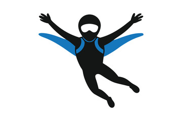 silhouette of jumping man