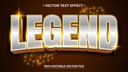 Editable text style effect Legend Luxury Gold text style theme