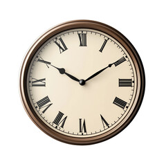 A classic clock face displaying the time. The clock has Roman numerals and a timeless design.