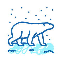 polar bear icon doodle illustration