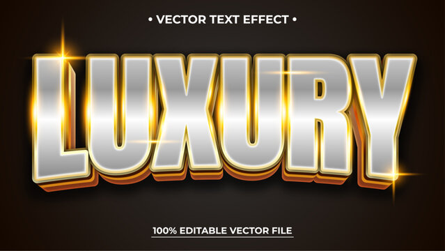 Editable text style effect Luxury Gold text style theme