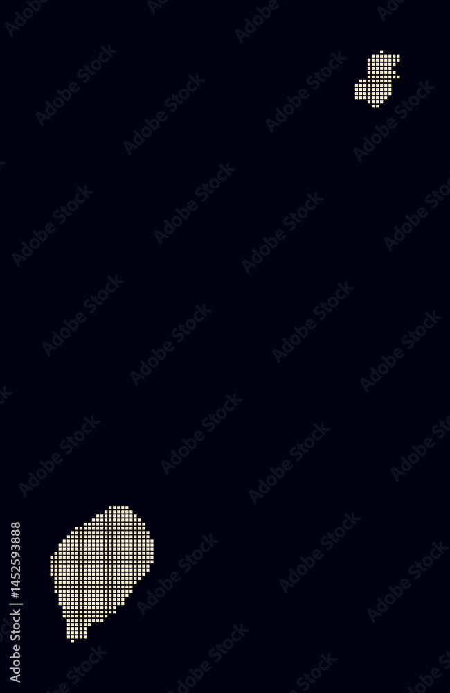 Poster sao tome and principe dotted map. digital style map of the country on dark background. sao tome and 