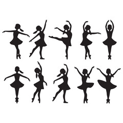 Obraz premium silhouettes of ballet dancers