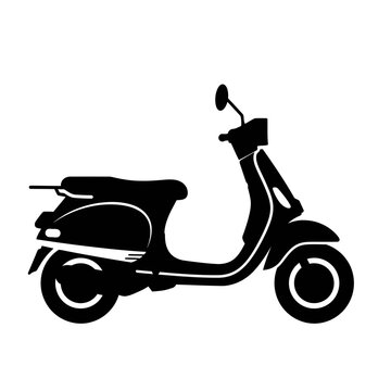 scooter silhouette, scooter bike vector illustration, scooter icon symbol  
