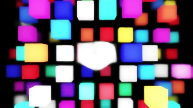Multicolored abstract cube pattern