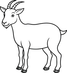 Goat vector silhouette illustration 2