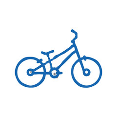 Fototapeta premium bike transport icon doodle illustration