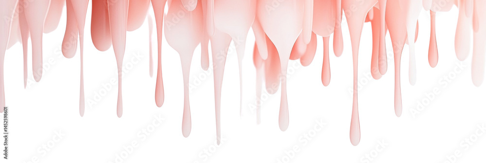 Aufkleber abstract fluidity captivating backdrop with graceful elongated light pink forms, isolated transparen