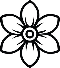 black and white flower vector