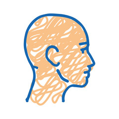 head human icon doodle illustration