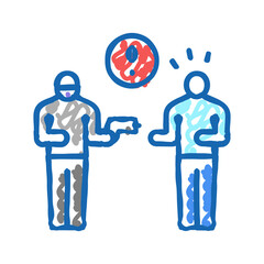 criminal attempt and conspiracy icon doodle illustration