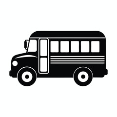 School Bus Isolated on White Background – Stock Image for Kids and Education Projects